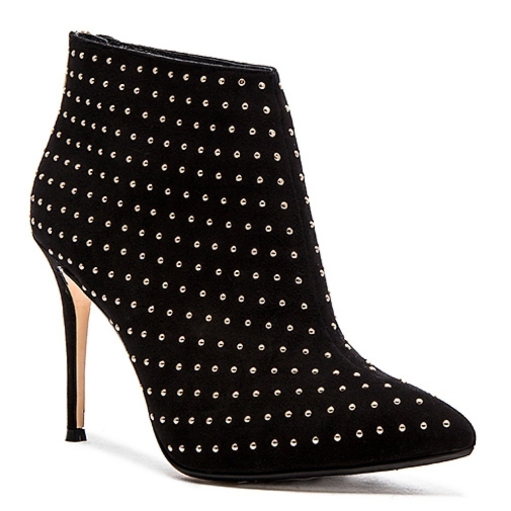 Raye Tori Studded Gold Studded Ankle Boot Booties Sz 7 37.5